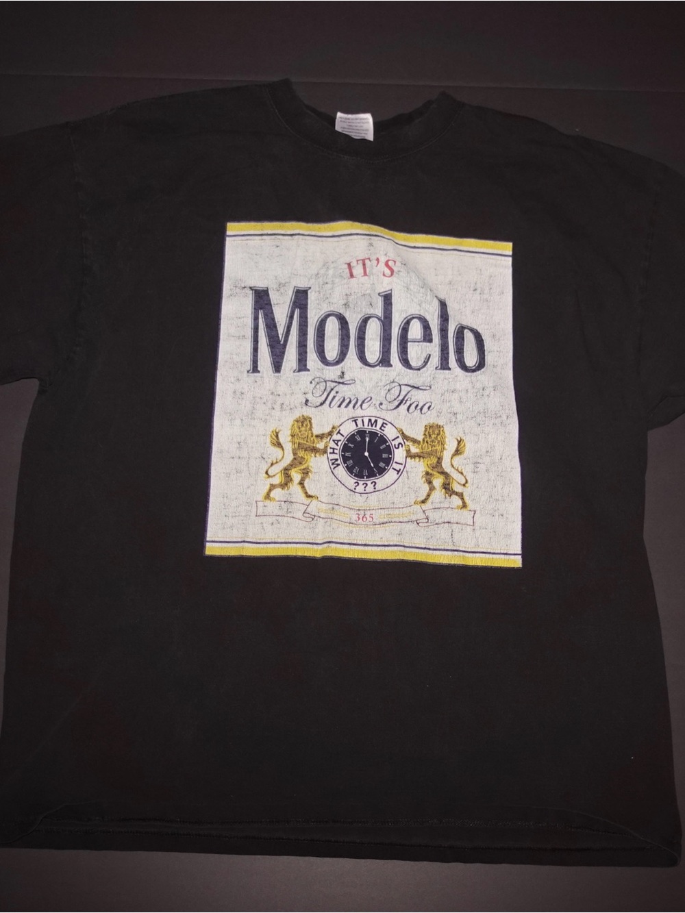 ModelCo Black Tee with White and Gold Graphic - Men's Shirt